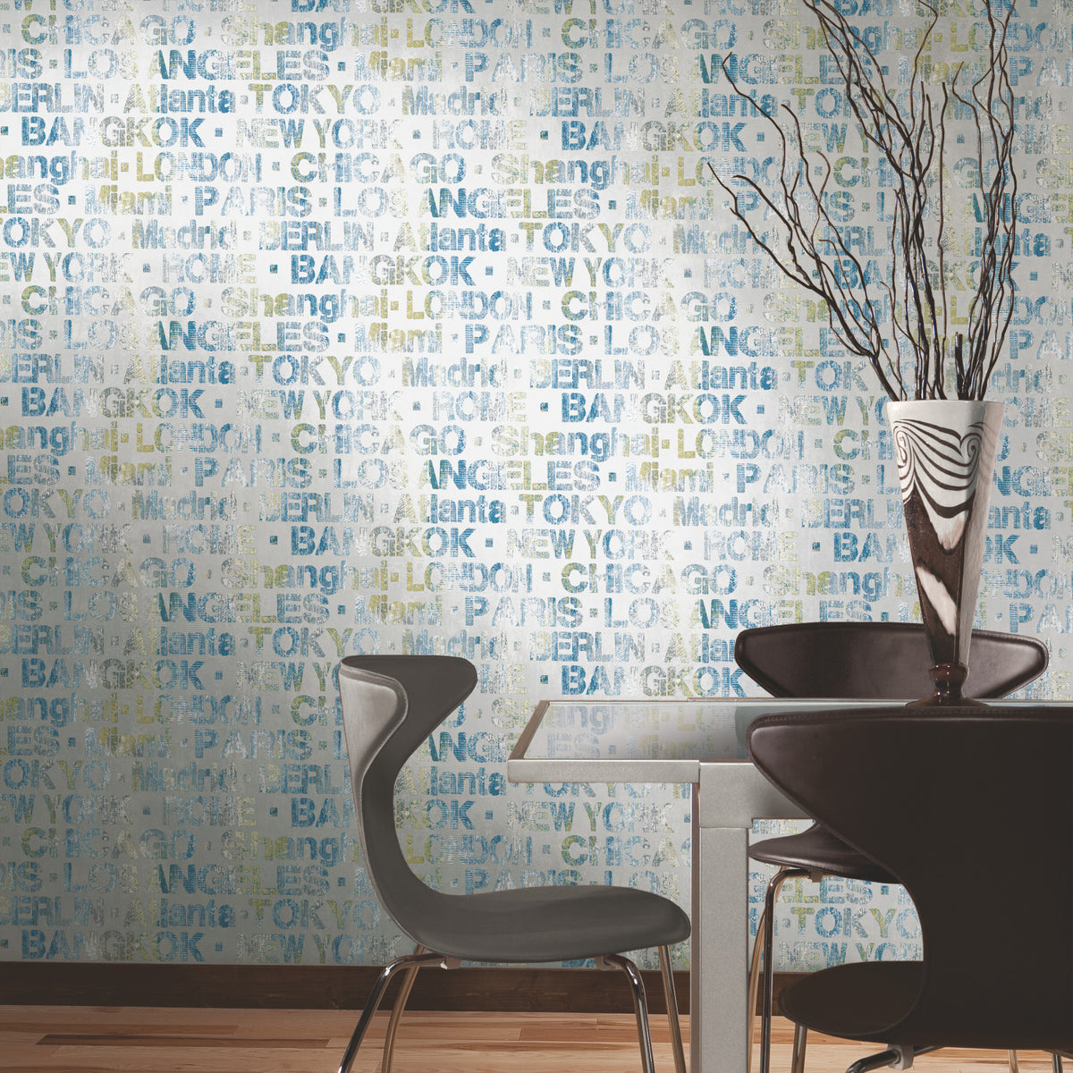Cities Of The World P&S Wallpaper in a room setting