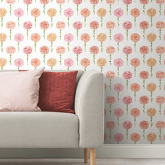 Mum Floral P&S Wallpaper in a room setting