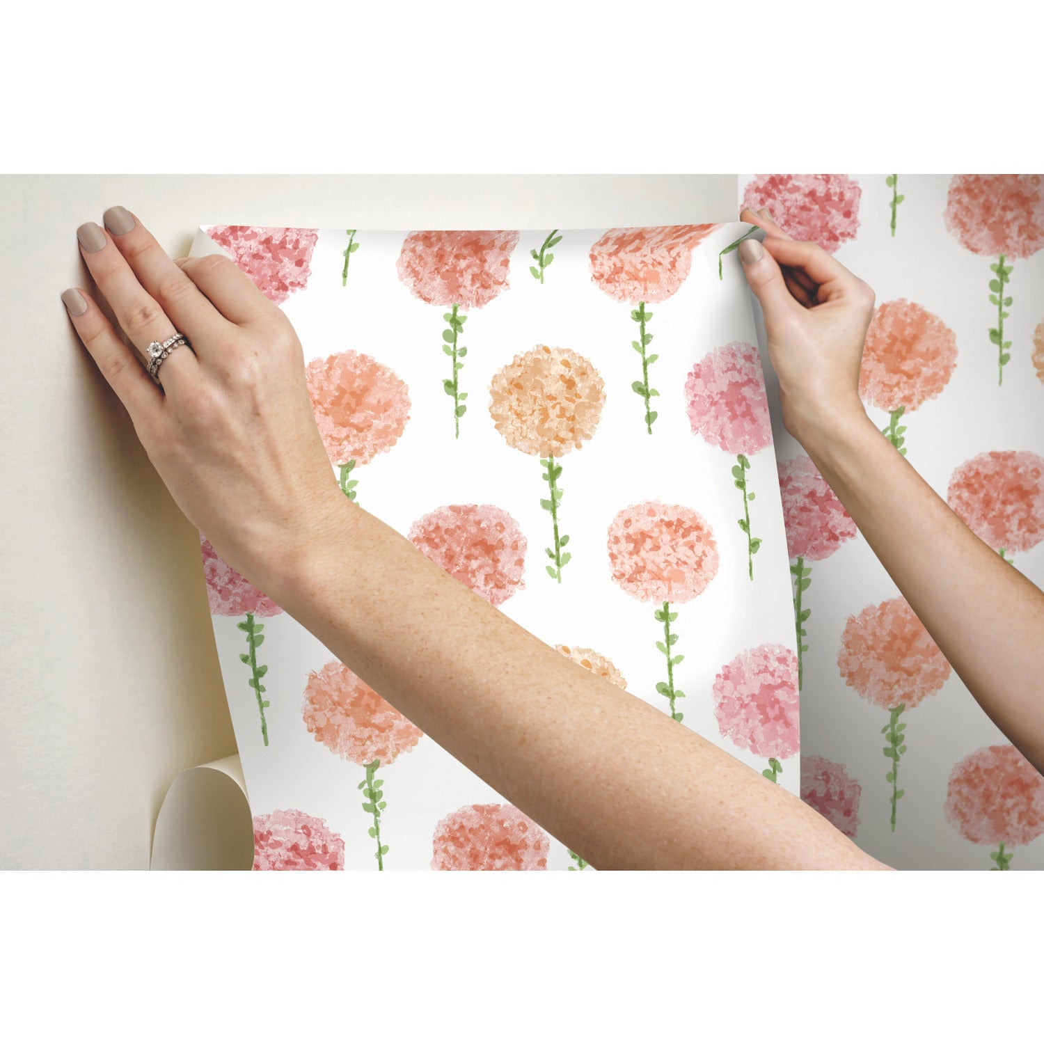 Mum Floral P&S Wallpaper - how to stick