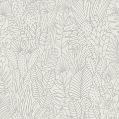 Tropical Leaves Sketch Peel and Stick Wallpaper by WallPops