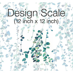 Hanging Watercolor Vines P&S Wallpaper pattern close-up