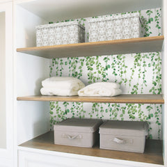 Hanging Watercolor Vines Peel and Stick Wallpaper in a room setting