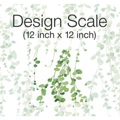 Hanging Watercolor Vines Peel and Stick Wallpaper - detail
