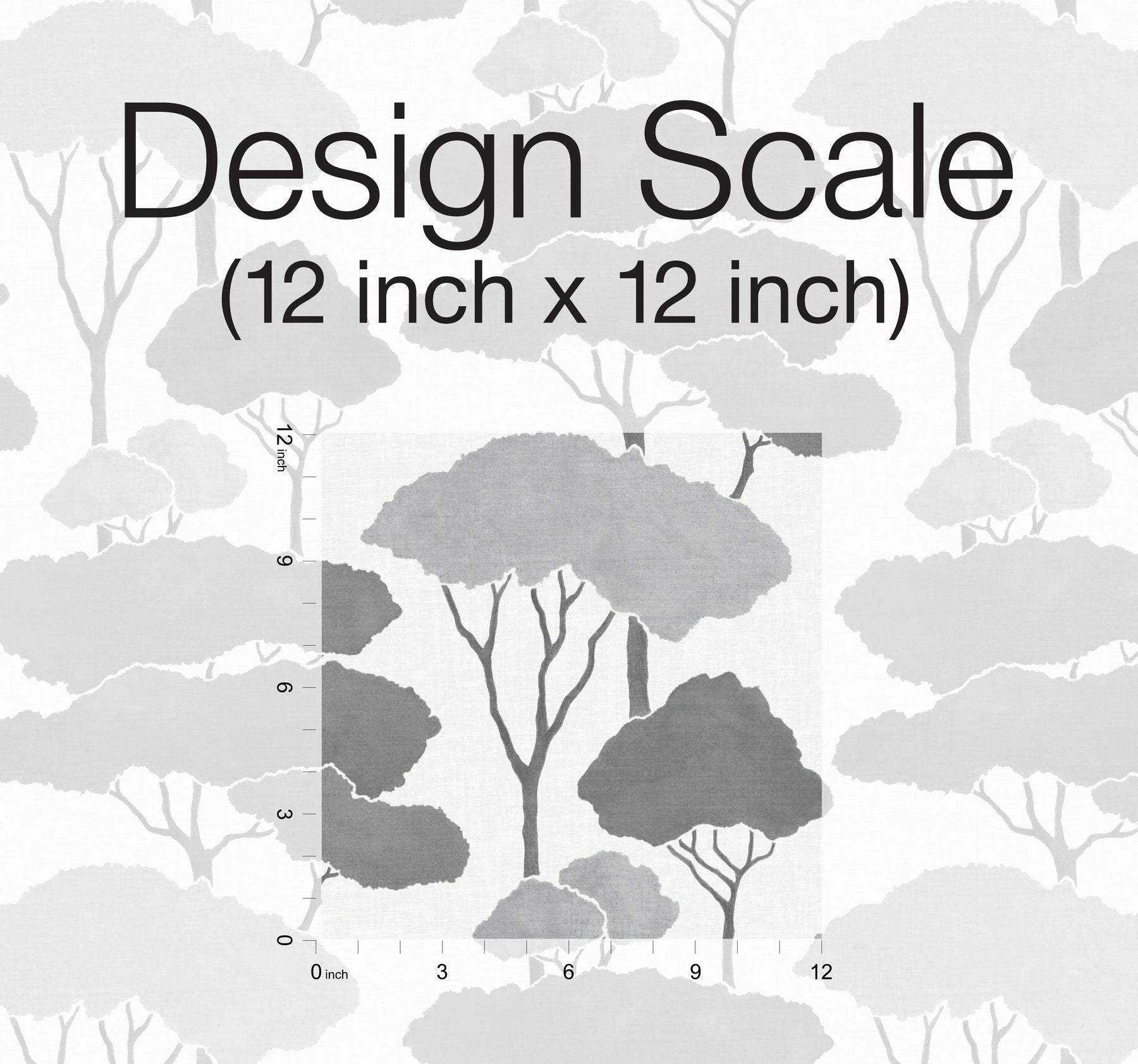 Umbrella Pines Peel & Stick Wallpaper pattern close-up