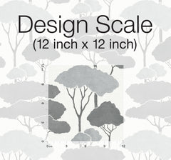 Umbrella Pines Peel & Stick Wallpaper pattern close-up