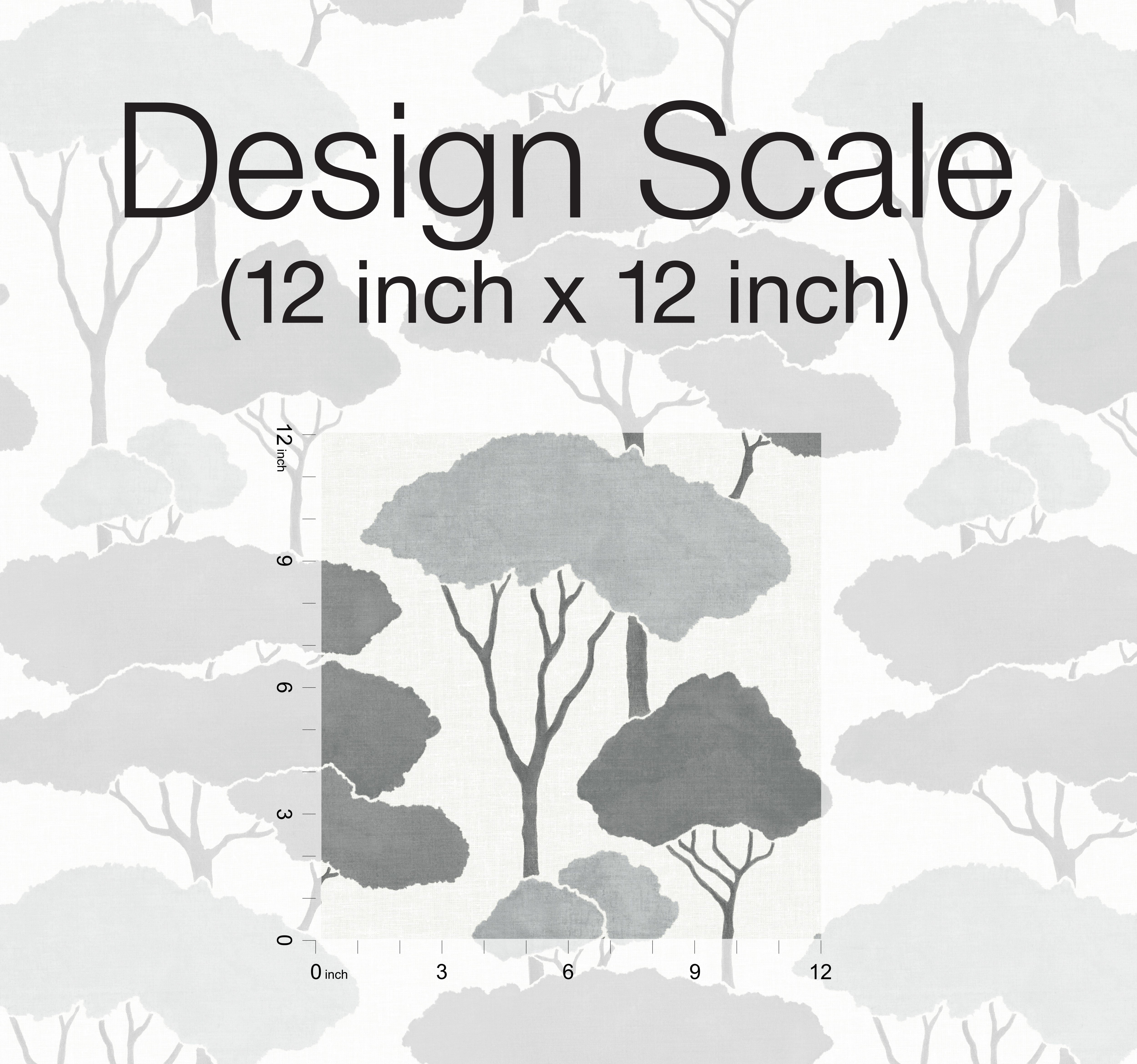 Umbrella Pines Peel & Stick Wallpaper pattern close-up