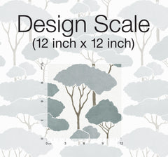 Umbrella Pines Peel & Stick Wallpaper pattern close-up