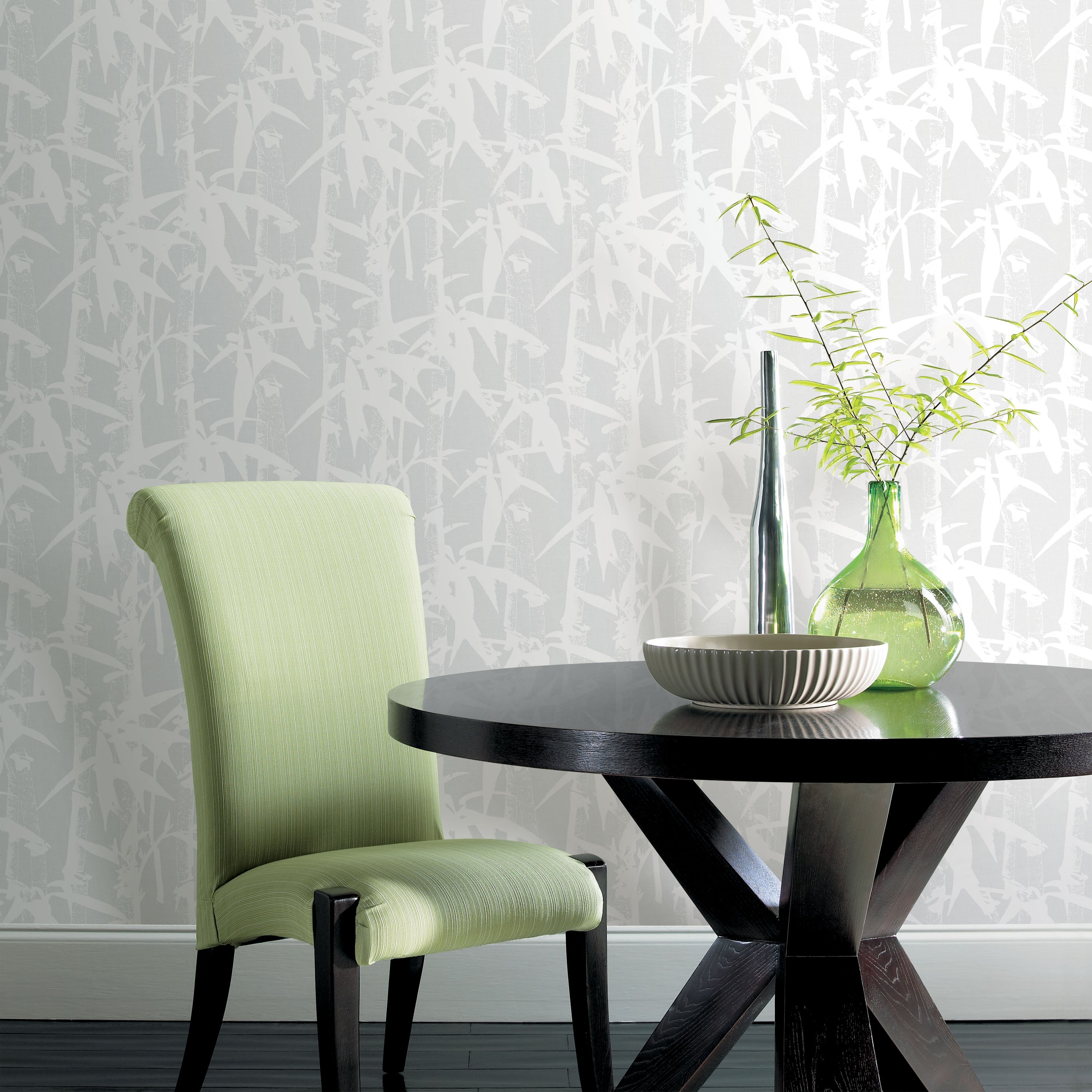 Modern Bamboo Peel & Stick Wallpaper in a room setting