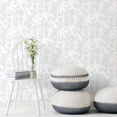 Modern Bamboo Peel & Stick Wallpaper in a room setting