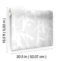 Modern Bamboo Peel & Stick Wallpaper - dimensions