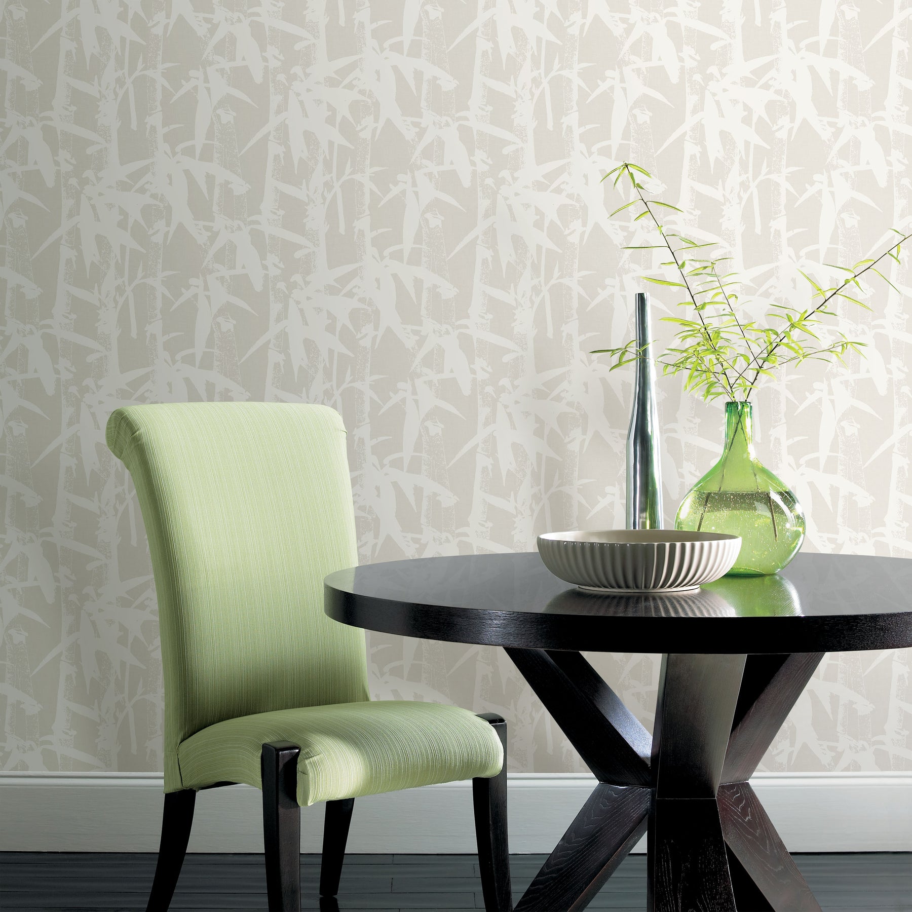 Modern Bamboo Peel & Stick Wallpaper in a room setting