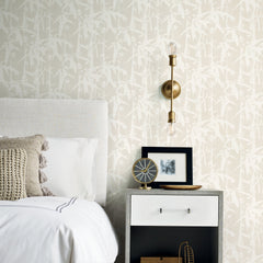 Modern Bamboo Peel & Stick Wallpaper in a room setting