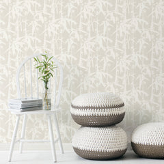 Modern Bamboo Peel & Stick Wallpaper in a room setting