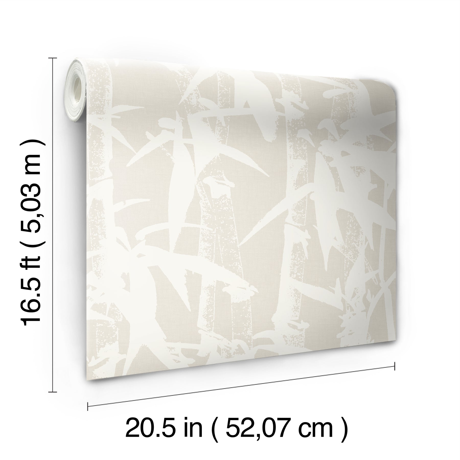 Modern Bamboo Peel & Stick Wallpaper - dimensions