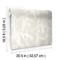 Modern Bamboo Peel & Stick Wallpaper - dimensions