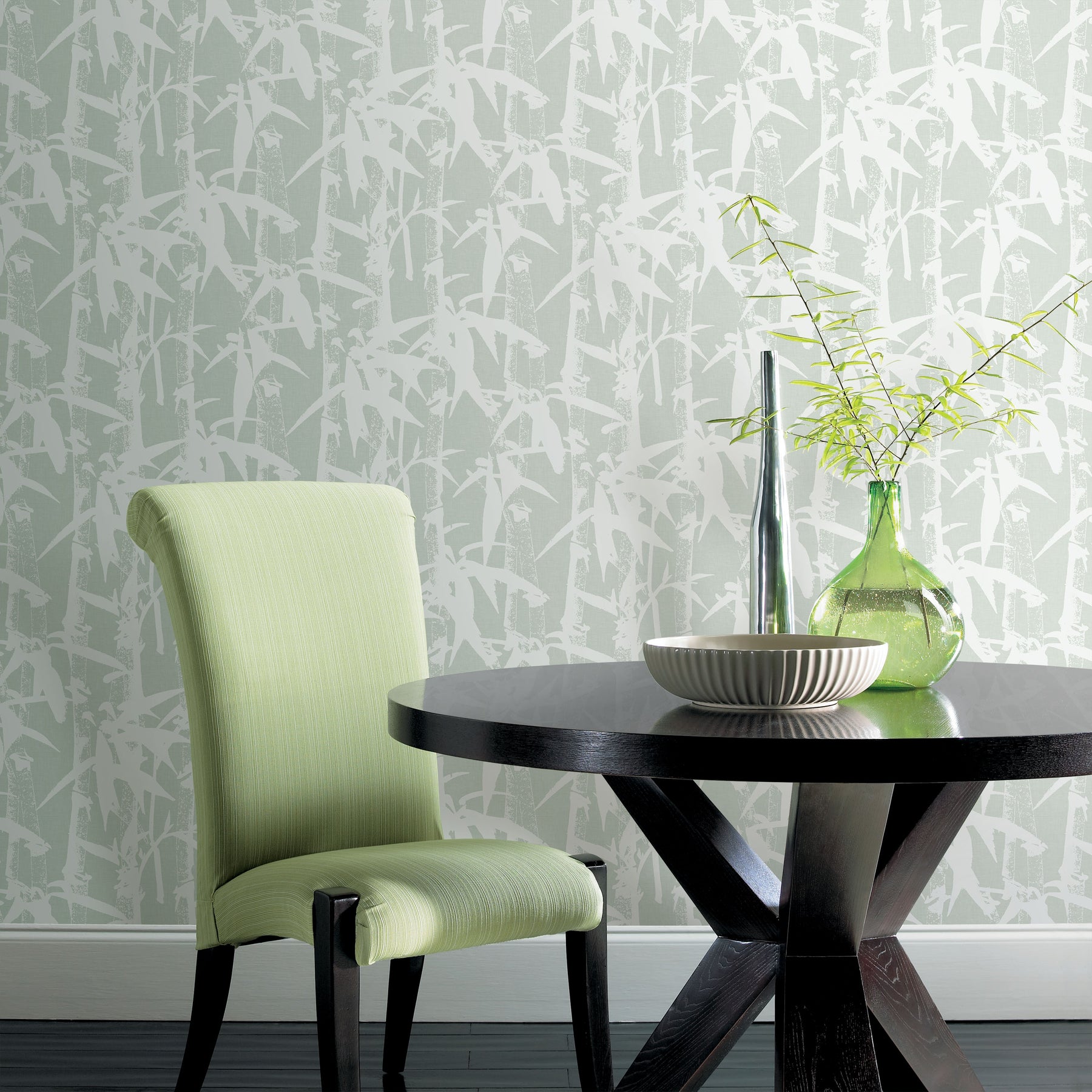 Modern Bamboo Peel & Stick Wallpaper in a room setting