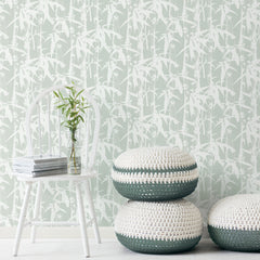 Modern Bamboo Peel & Stick Wallpaper in a room setting