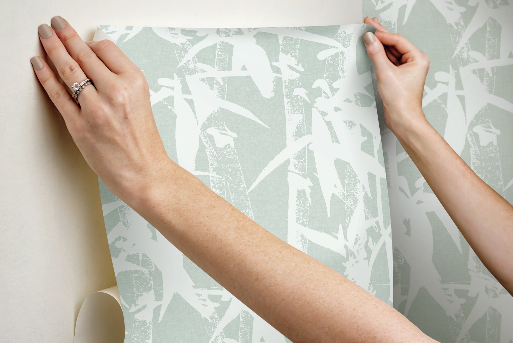 Modern Bamboo Peel & Stick Wallpaper - how to stick