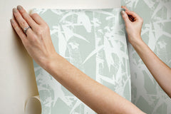 Modern Bamboo Peel & Stick Wallpaper - how to stick