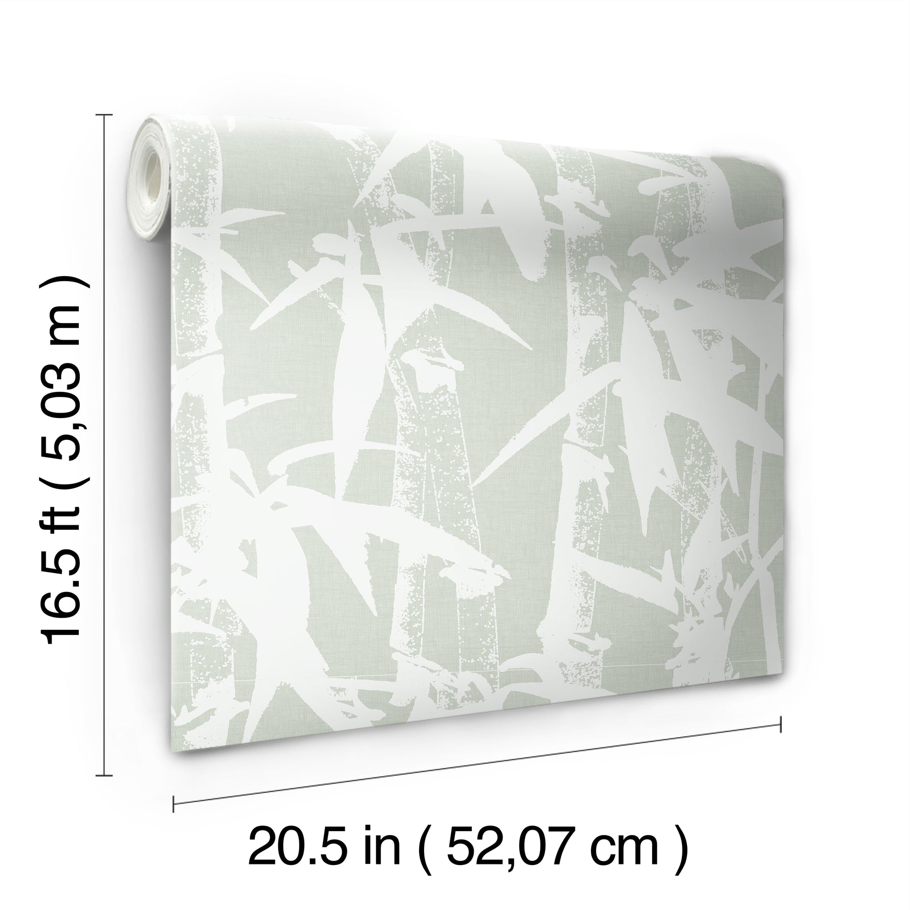 Modern Bamboo Peel & Stick Wallpaper - dimensions