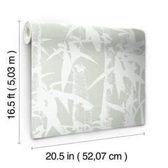 Modern Bamboo Peel & Stick Wallpaper - dimensions