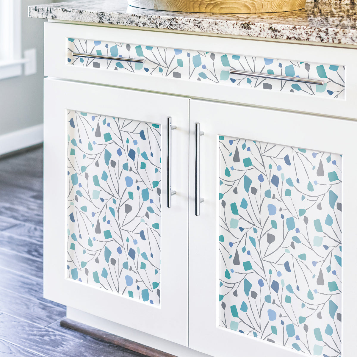Terrazzo Branch P&S Wallpaper in a room setting