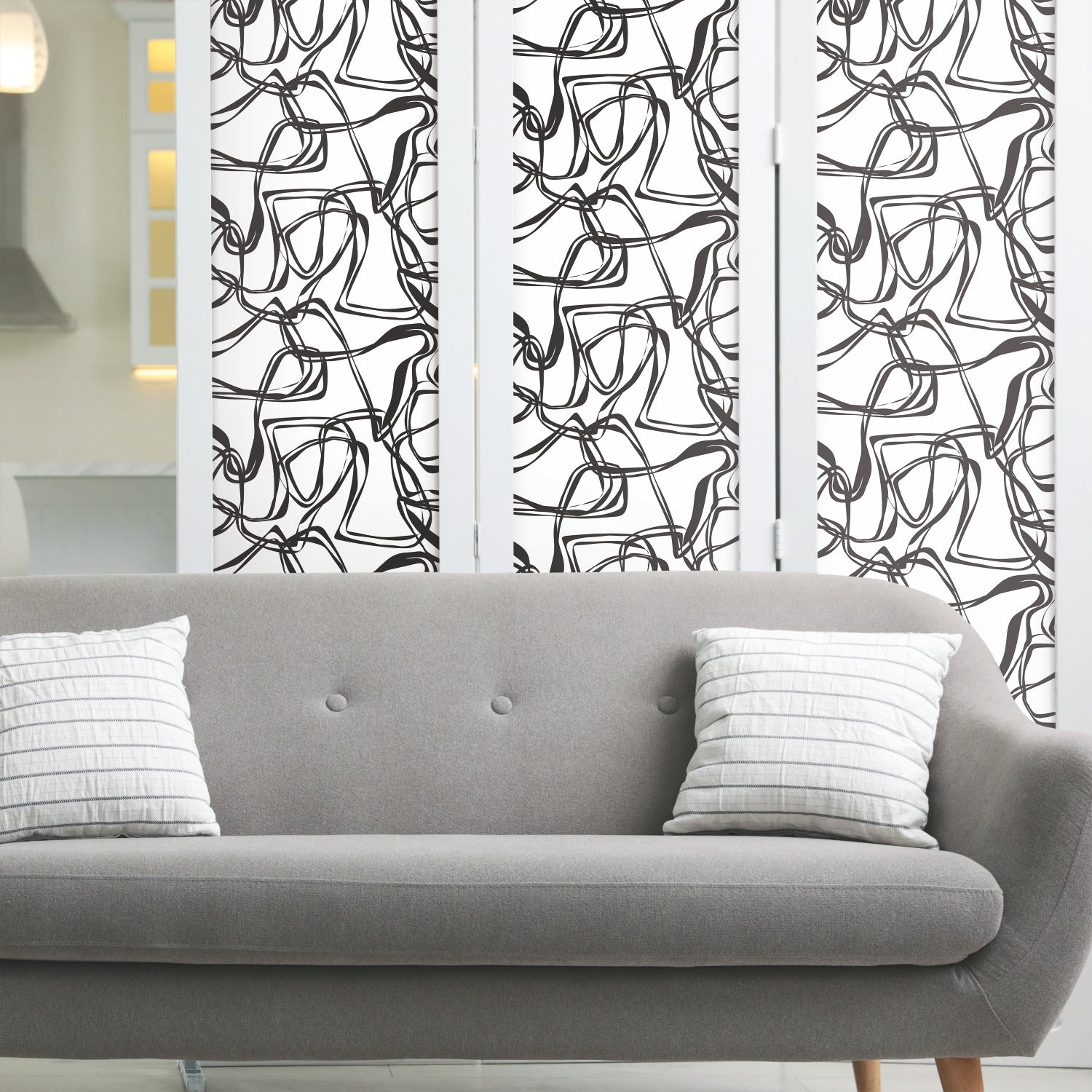 RMK12097RL Peel and Stick Wallpaper in a room setting