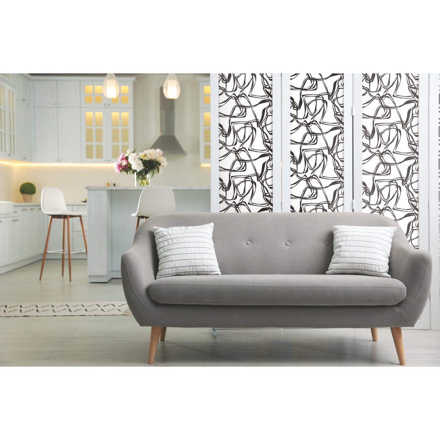 RMK12097RL Peel and Stick Wallpaper in a room setting