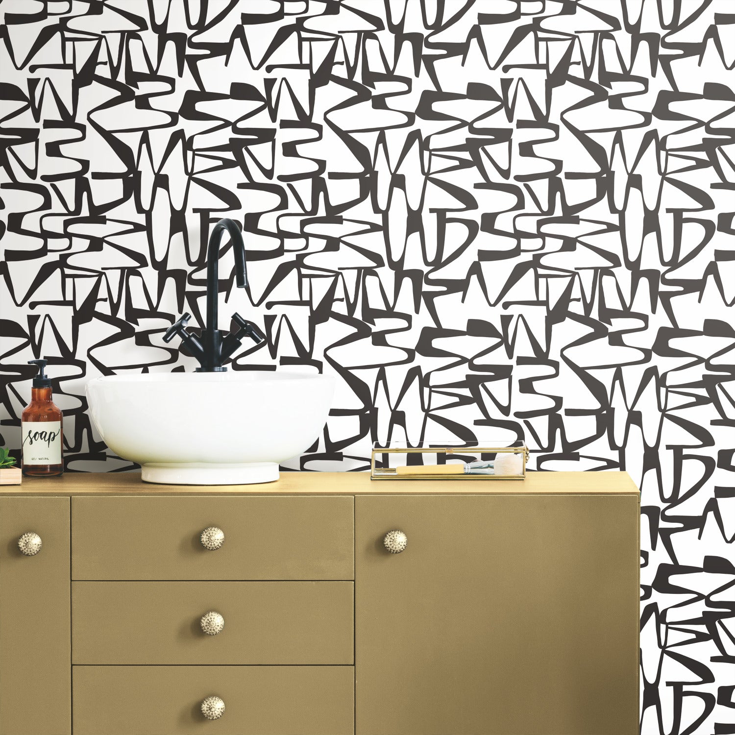 RMK12098RL Peel and Stick Wallpaper in a room setting