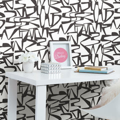 RMK12098RL Peel and Stick Wallpaper in a room setting