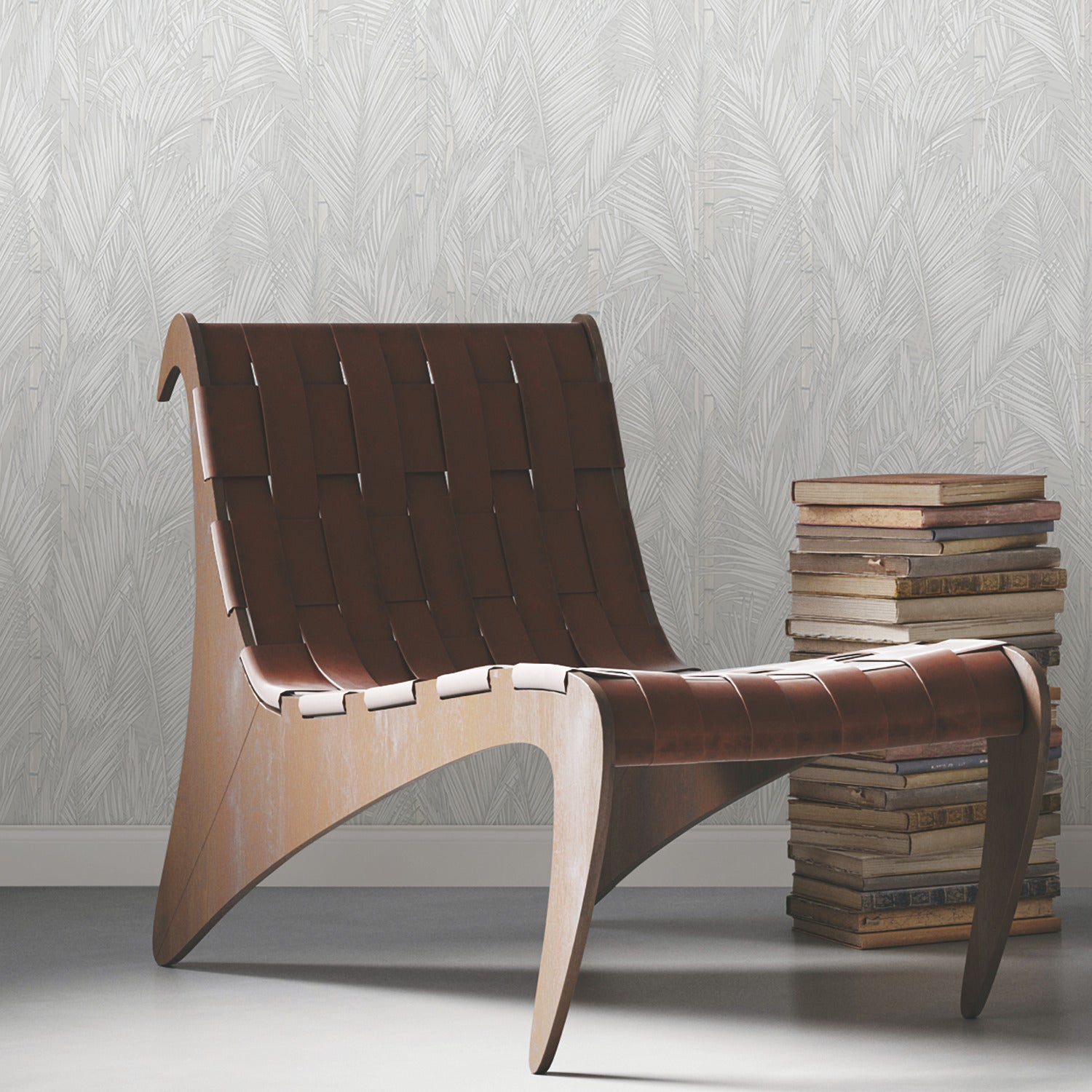 Swaying Fronds Peel & Stick Wallpaper in a room setting