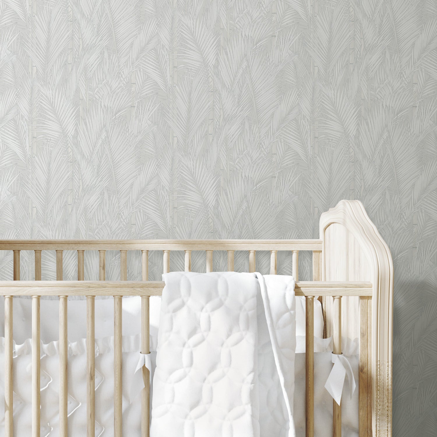Swaying Fronds Peel & Stick Wallpaper in a room setting