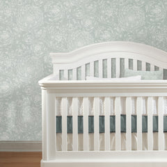 Zen Dahlia P&S Wallpaper in a room setting