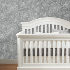 Zen Dahlia P&S Wallpaper in a room setting