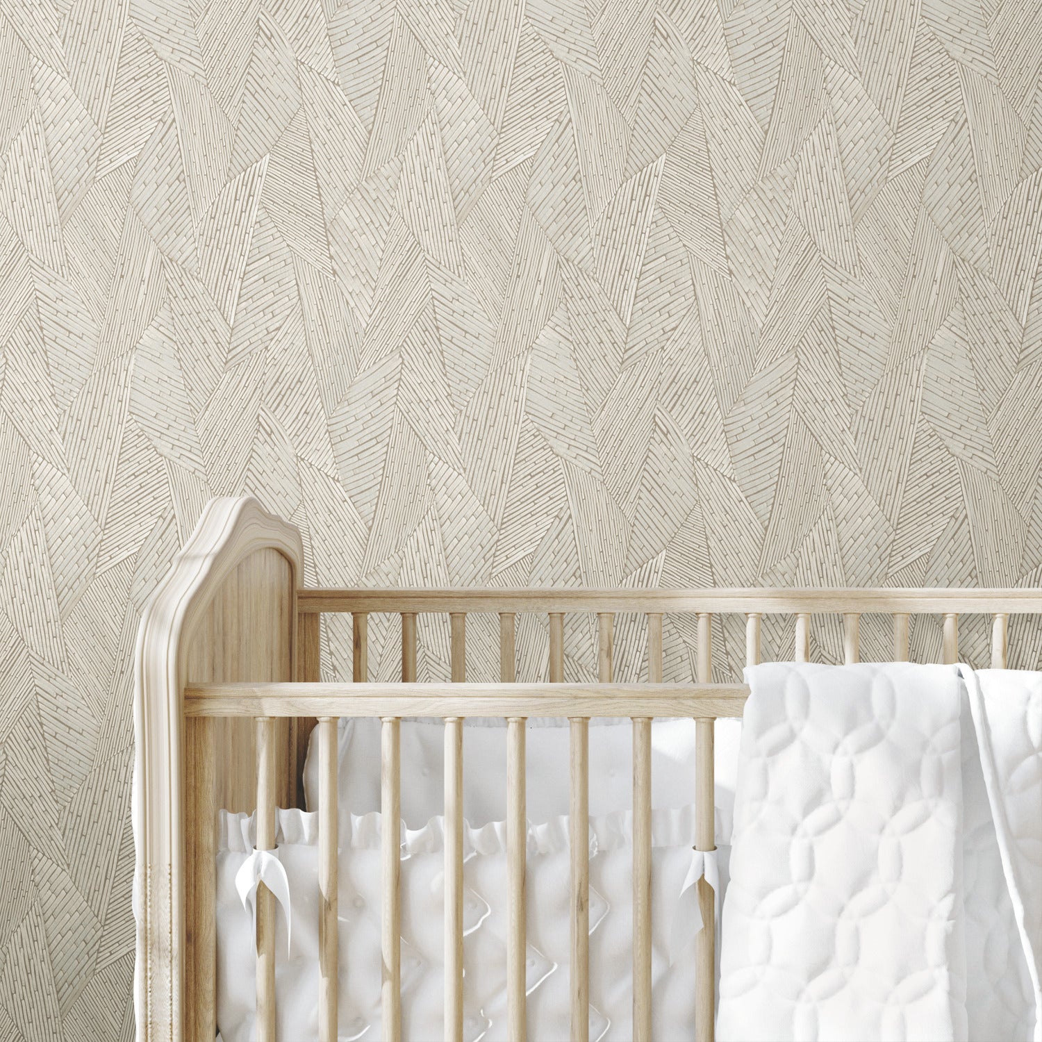 Woven Reed Stitch P&S Wallpaper in a room setting