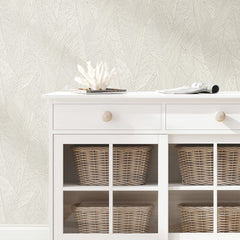 Woven Reed Stitch P&S Wallpaper in a room setting