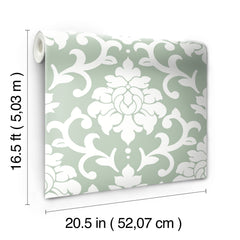 Damask Peel & Stick Wallpaper - dimensions