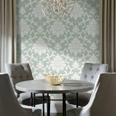 Damask Peel & Stick Wallpaper in a room setting