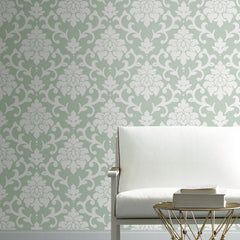 Damask Peel & Stick Wallpaper in a room setting