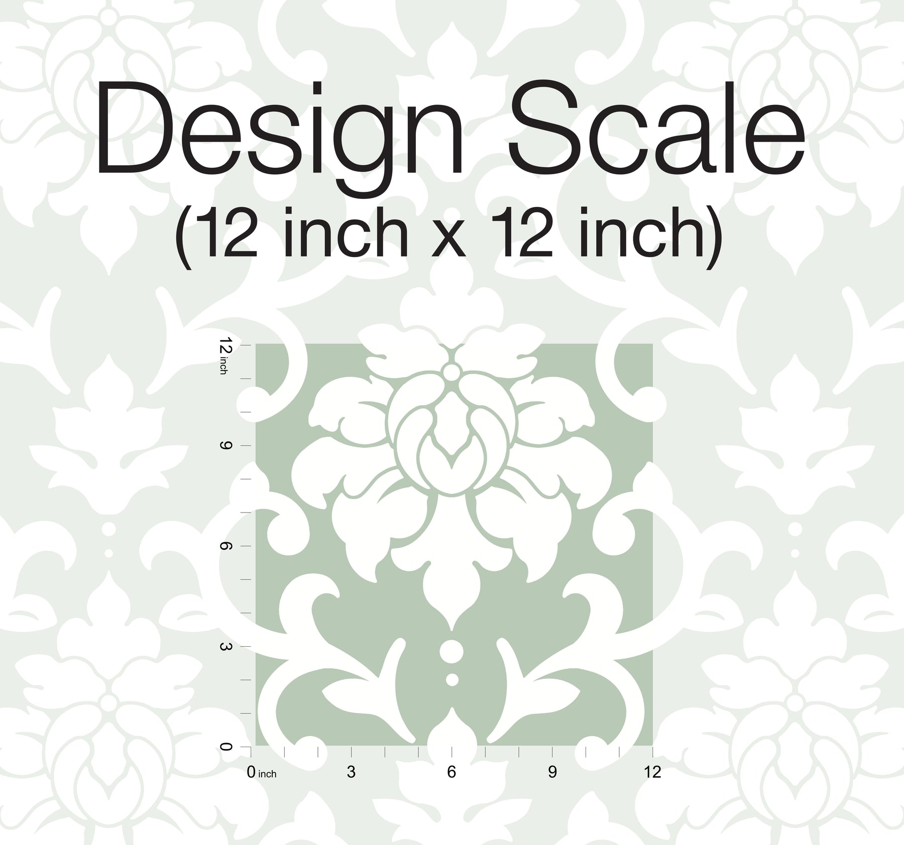 Damask Peel & Stick Wallpaper pattern close-up