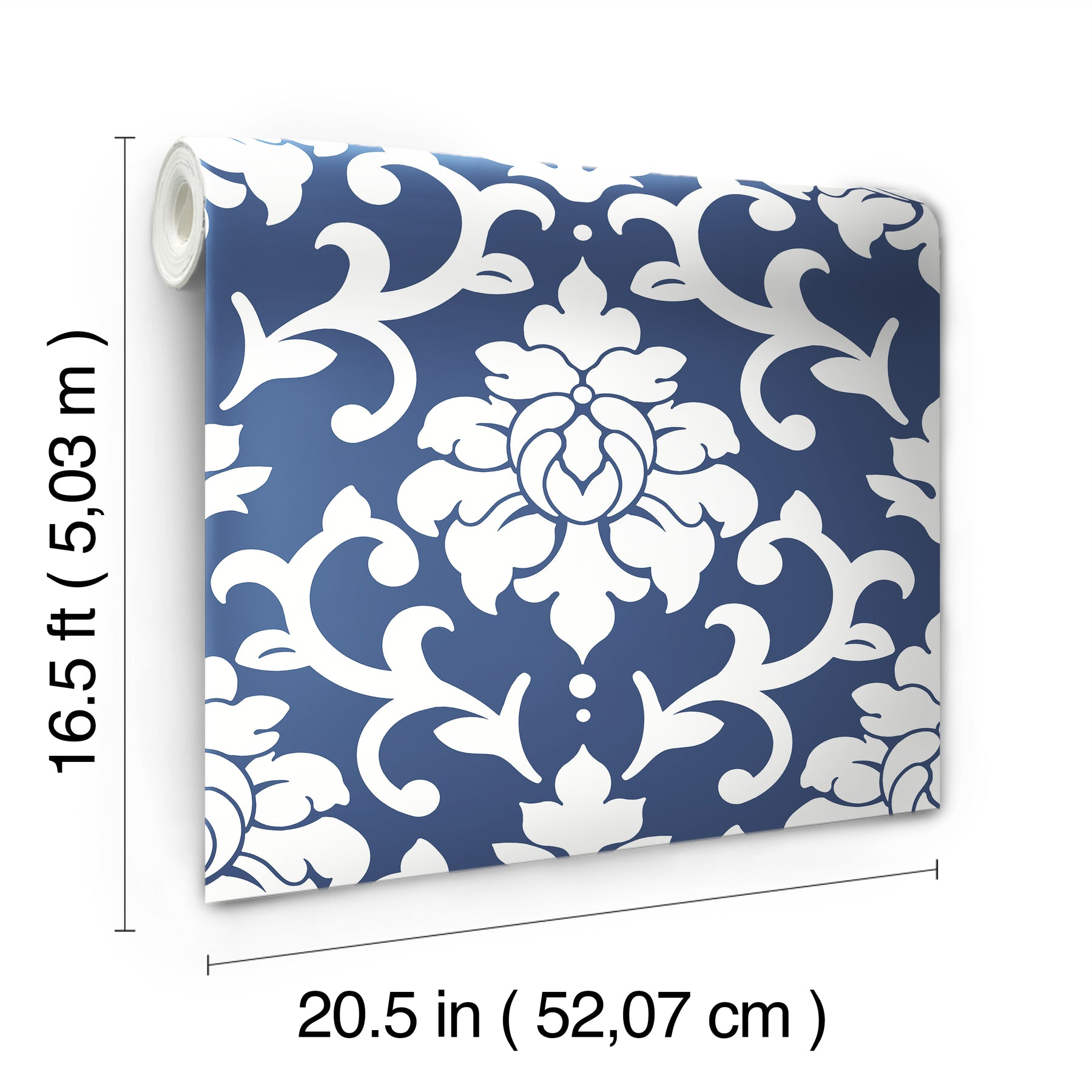 Damask Peel & Stick Wallpaper - dimensions