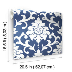 Damask Peel & Stick Wallpaper - dimensions