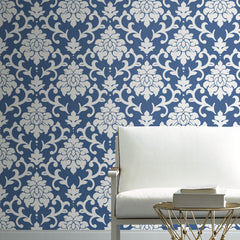 Damask Peel & Stick Wallpaper in a room setting