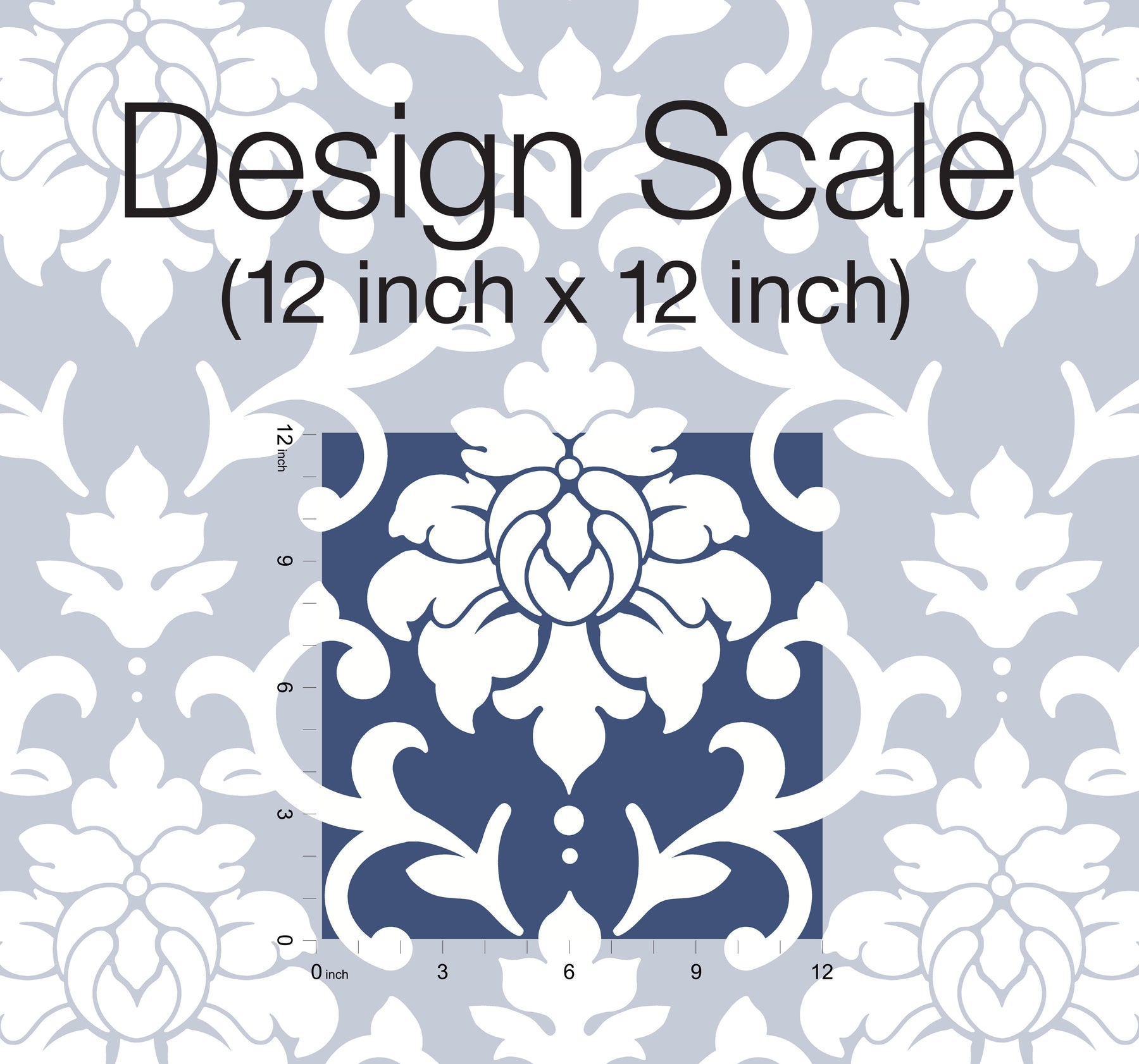 Damask Peel & Stick Wallpaper pattern close-up
