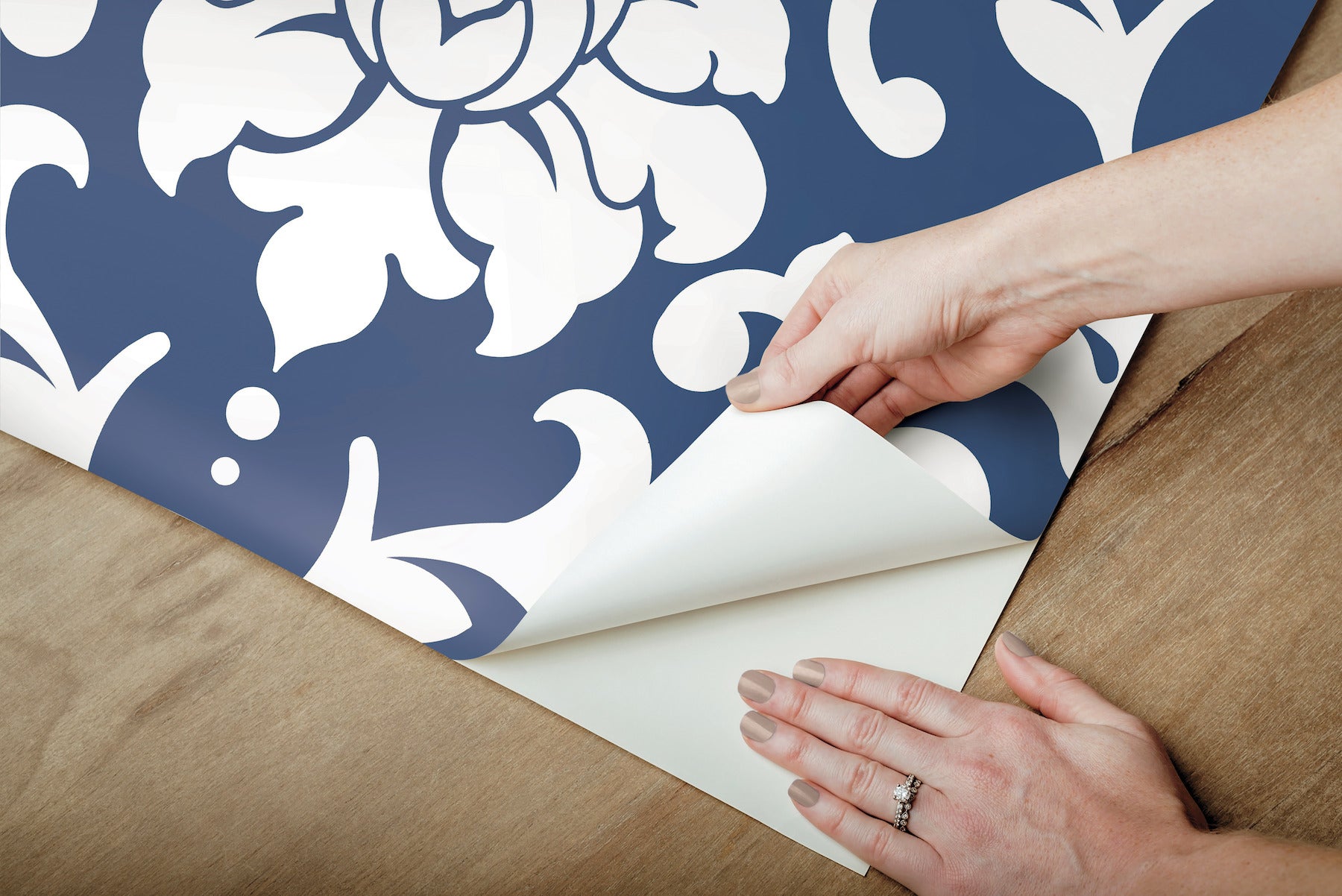 Damask Peel & Stick Wallpaper - how to peel