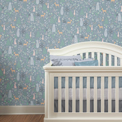 RMK12121RL peel and stick wallpaper in a room setting