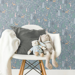 RMK12121RL peel and stick wallpaper in a room setting