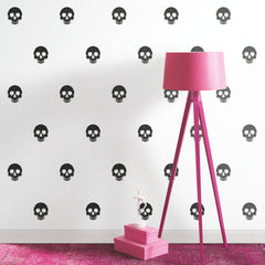 Disney Cruella Glamour Skulls P&S Wallpaper in a room setting
