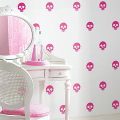 Disney Cruella Glamour Skulls P&S Wallpaper in a room setting