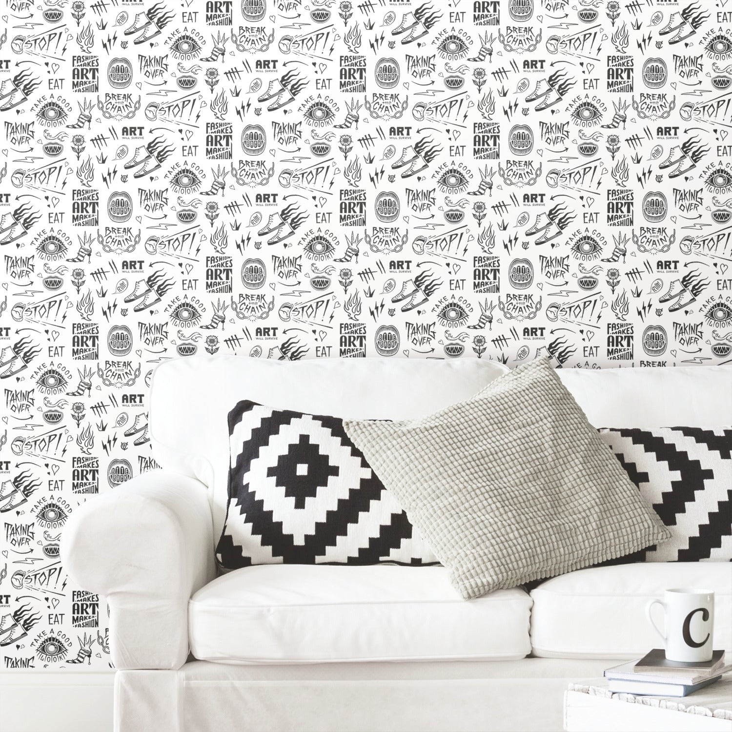 Disney Peel and Stick Wallpaper in a room setting